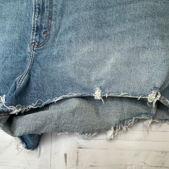 Abercrombie & Fitch Womens High Rise Distress Jean The Mom Shorts Sz. 24 37 - Picture 2 of 16